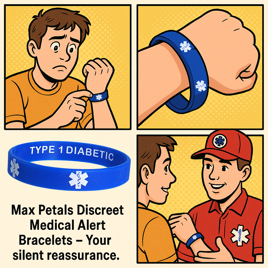 Discreet Protection, Vibrant Style: Type 1 Diabetic Medical Alert Bracelets (5-Pack)