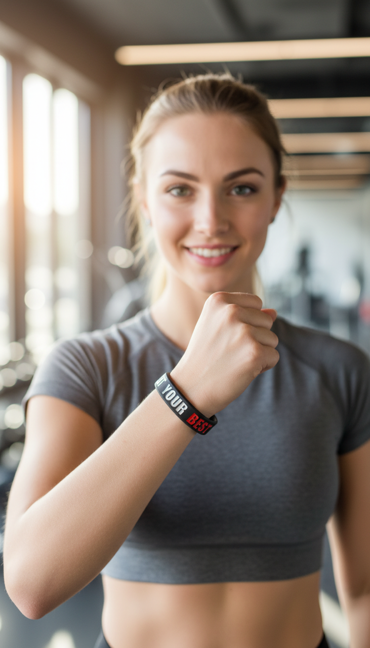 Work Out 6 Pack Inspirational Motivational Wristbands for Athletes