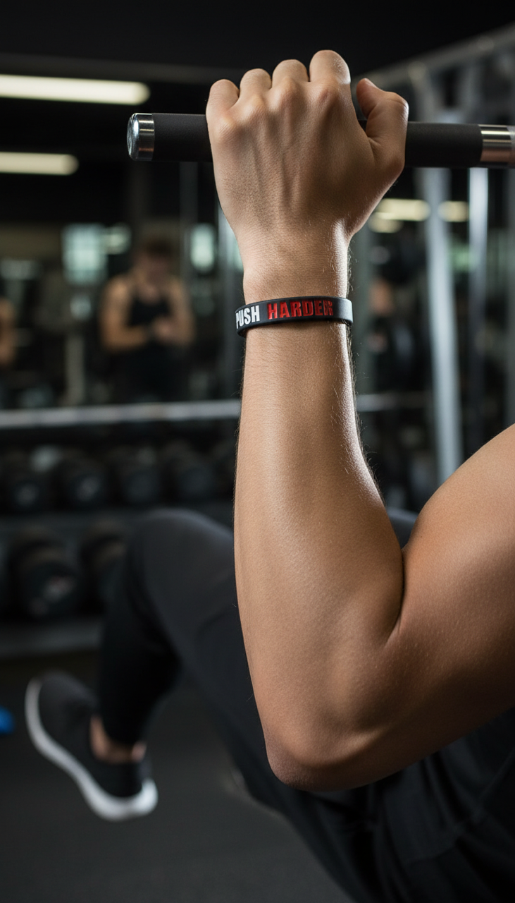 Work Out 6 Pack Inspirational Motivational Wristbands for Athletes