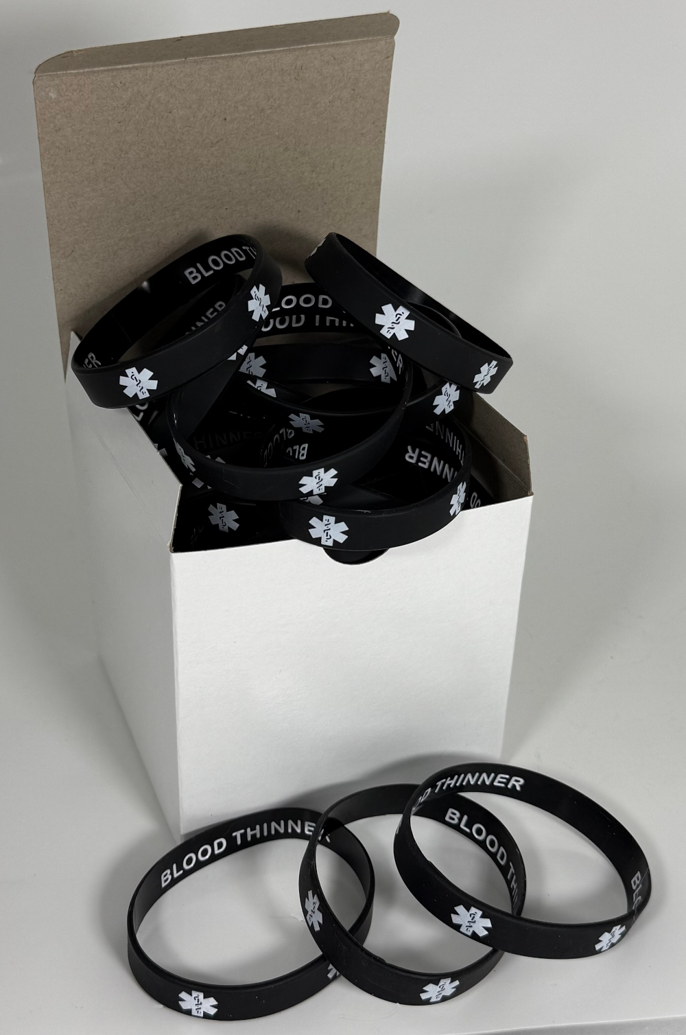 Enhance Patient Care: Blood Thinner Medical Alert Bracelets Discreet Style (25-Pack)