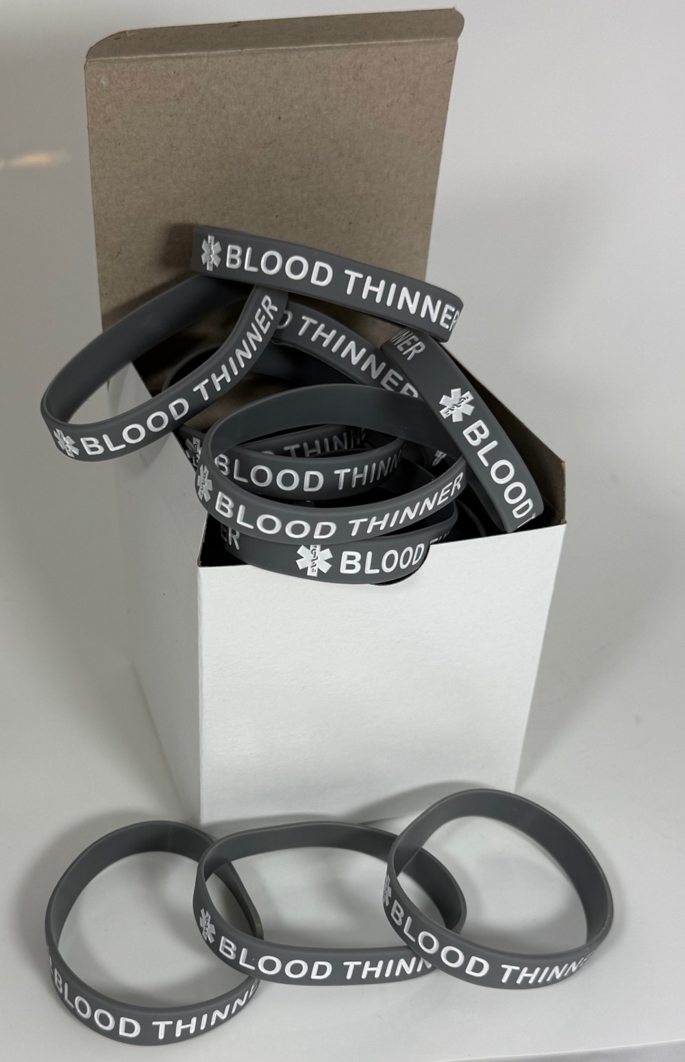 Enhance Patient Safety and Visibility: Blood Thinner Medical Alert Bracelets (25-Pack)
