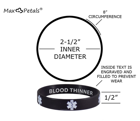 Enhance Patient Care: Blood Thinner Medical Alert Bracelets Discreet Style (25-Pack)