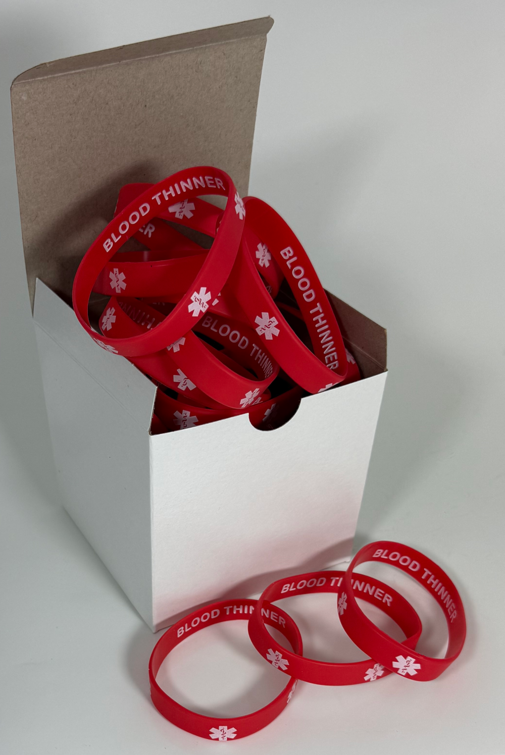 Enhance Patient Care: Blood Thinner Medical Alert Bracelets Discreet Style (25-Pack)