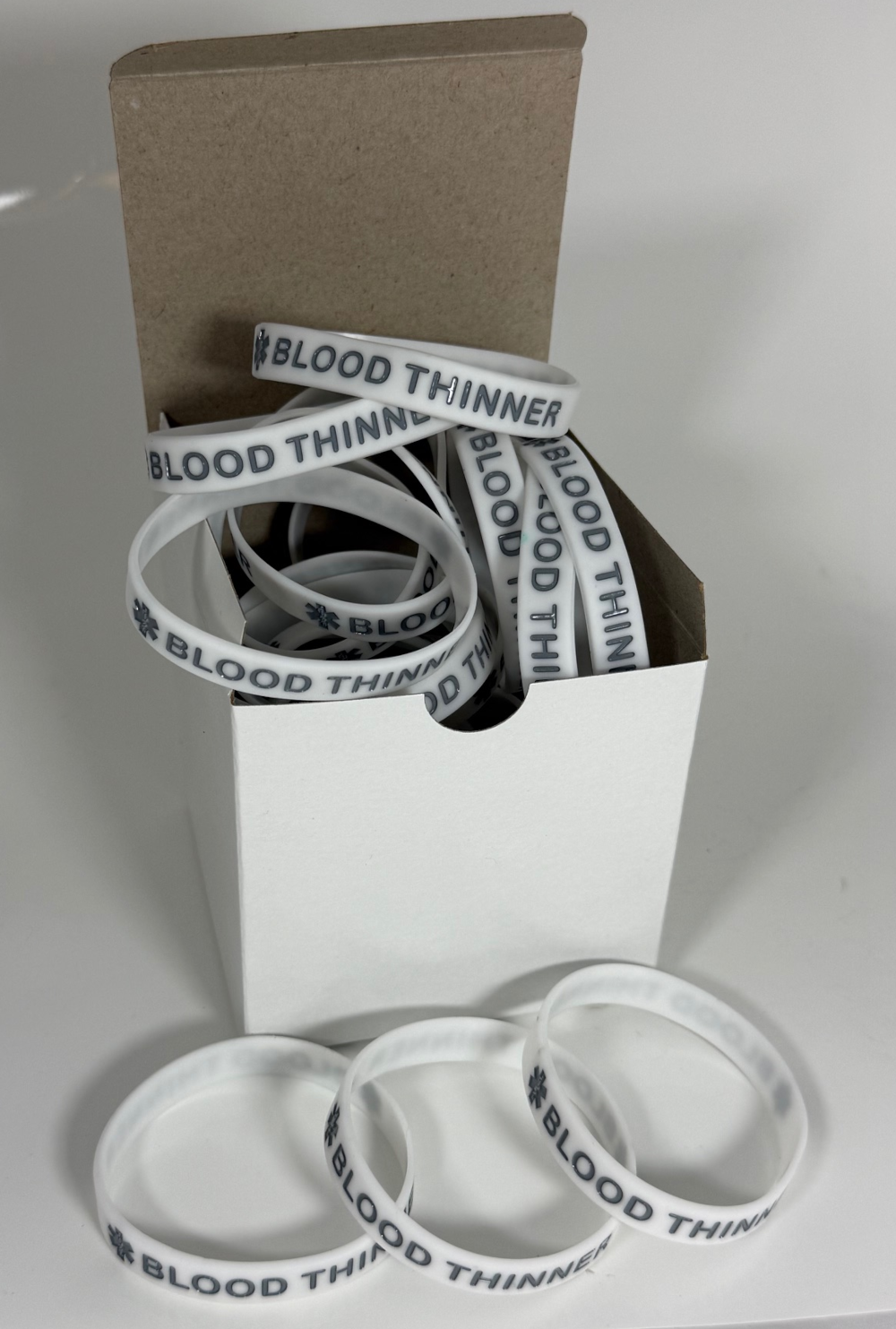 Enhance Patient Safety and Visibility: Blood Thinner Medical Alert Bracelets (25-Pack)