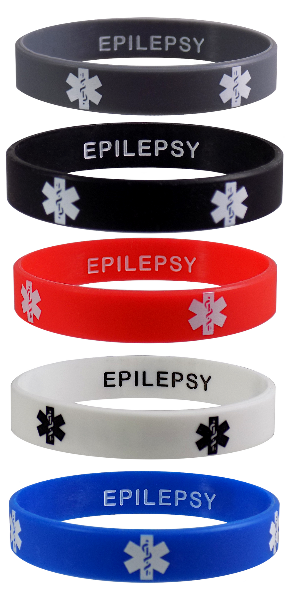 Epilepsy Epileptic Children's Kids Medical Alert Bracelet Silicone Wrist  Band | eBay