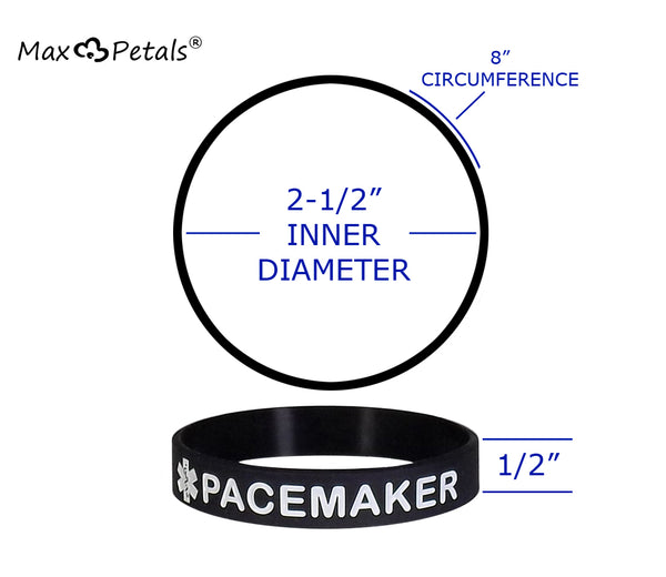 "PACEMAKER" Medical Alert ID Silicone Bracelet Wristbands 4 Pack