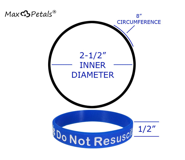 DO NOT RESUSCITATE Medical Alert ID Silicone Bracelet Wristbands