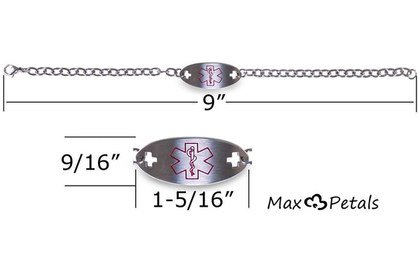 PACEMAKER Medical Alert ID Identification Bracelet with 9" Chain