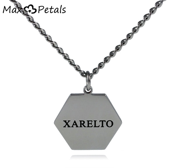 Xarelto Medical Alert ID Stainless Steel Pendant Necklace with 26" Chain